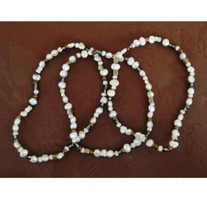 Silpada 3 freshwater pearl bracelets